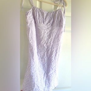 Purple plaid summer dress